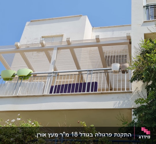 עציצים ירוקים תלויים על מעקה מרפסת